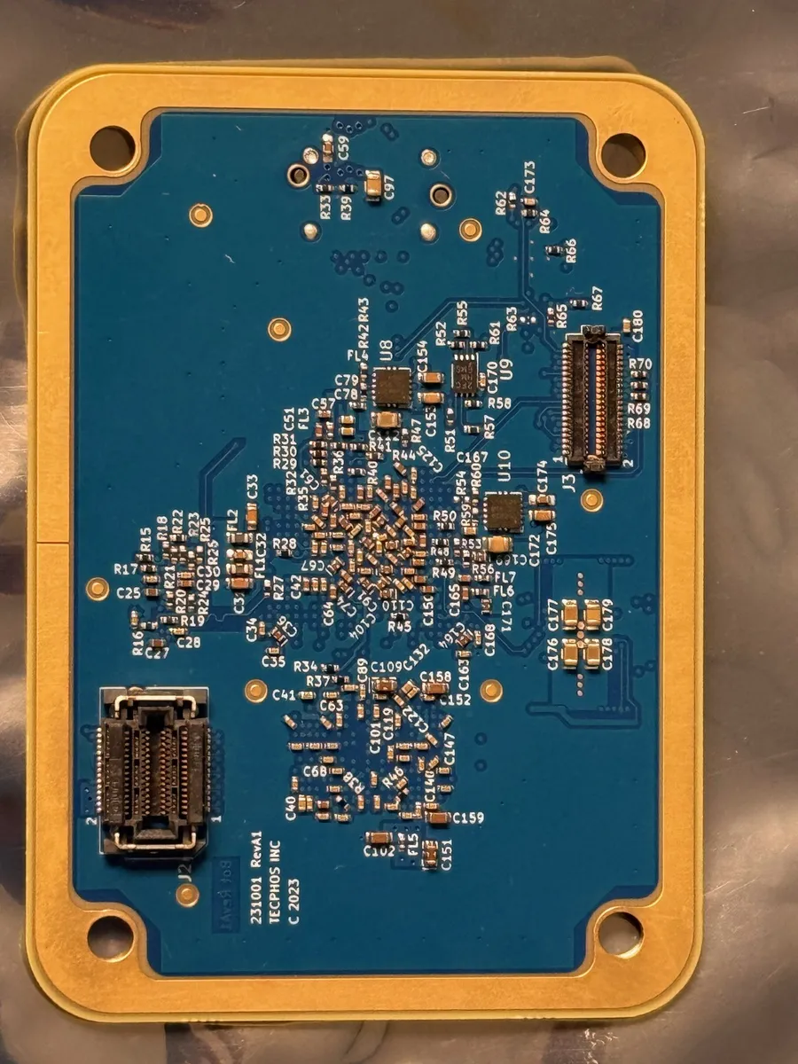 TI AM62A board — back view