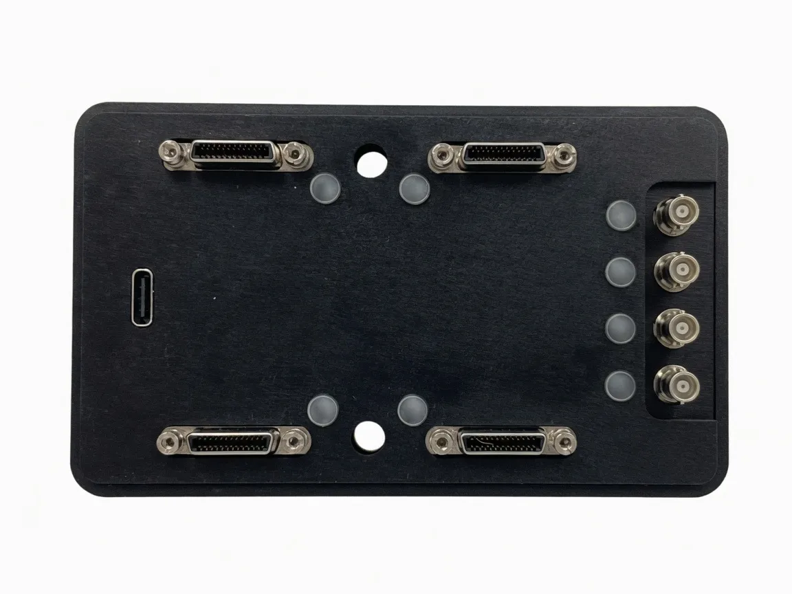 Camera Link to CoaXPress converter — enclosed housing with Camera Link, CoaXPress, and USB