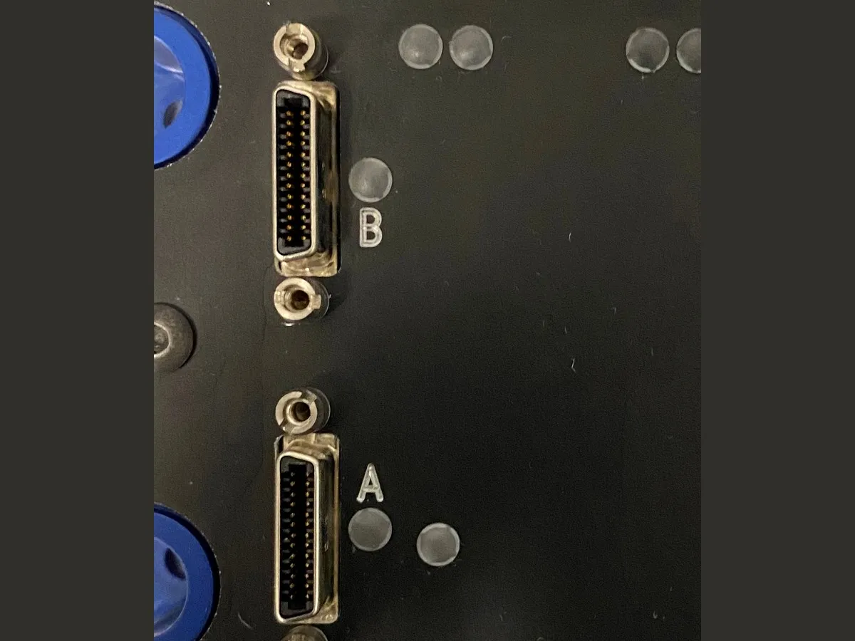 Camera Link connectors A and B on Tecphos multi-interface unit